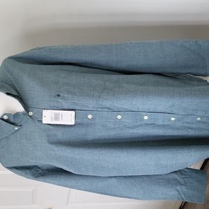 Men's button down, Teal shirt by Izod